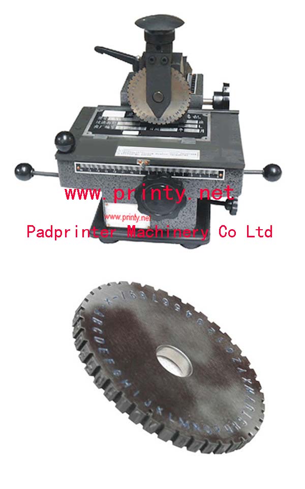 Metal Character Stamping Machine and Steel Characters Wheel 