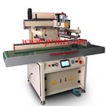 Automatic conveyor screen printing machine with screen cleaning system,screen printer with auto conveyor and screen bottom cleaning fuction